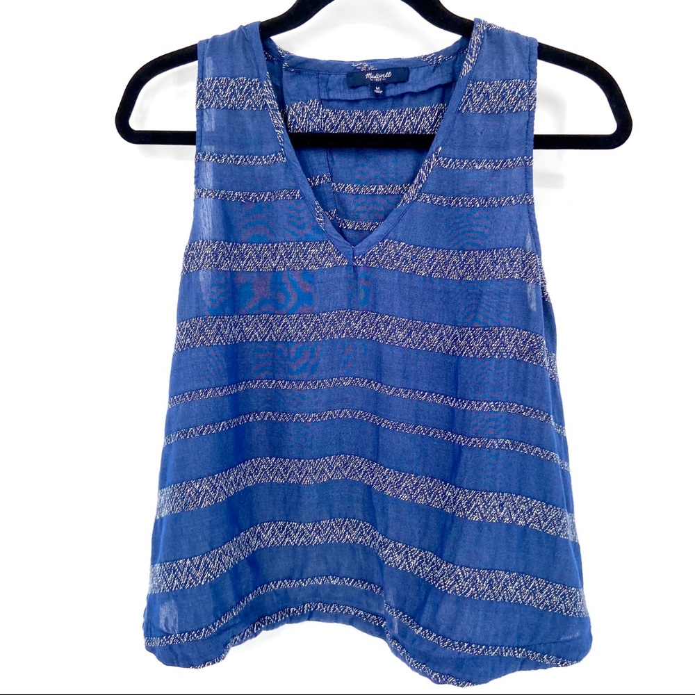 Madewell Open Back Silk Blend Tank Top Size Medium